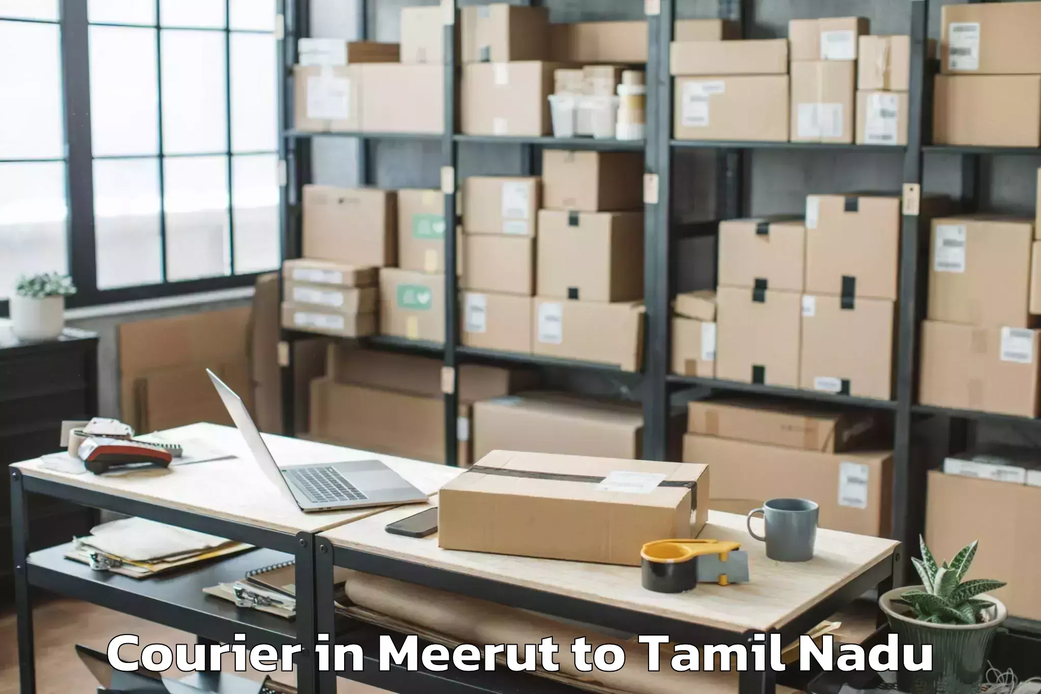 Leading Meerut to Kavalur Courier Provider